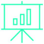 Icon for TCA benchmarking FX costs with a graph.